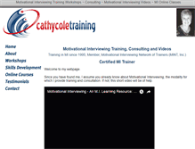 Tablet Screenshot of cathycoletraining.com
